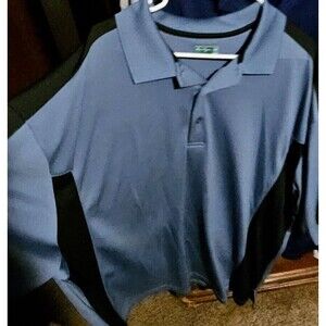 Ben Hogan Men's Golf Performance Shirt Athletic 3XL Grey Black 100% Polyester